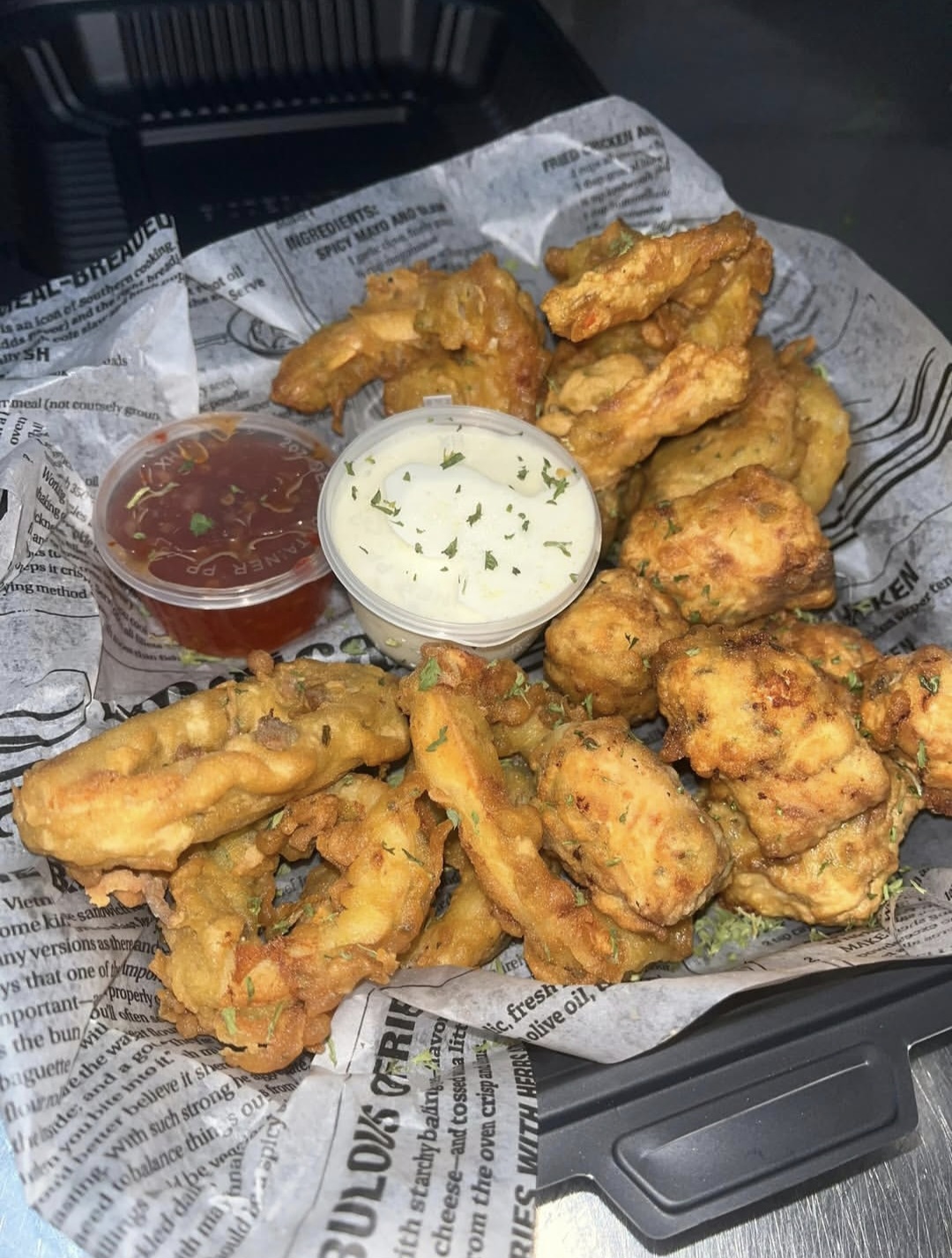 Mixed fried platter by Bambi’s Bajan Cuisine