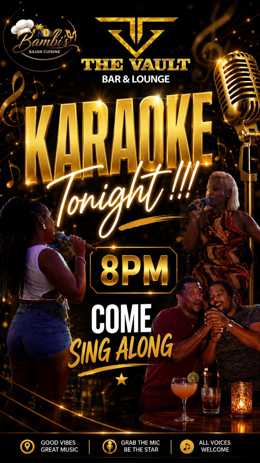 The Vault karaoke event creative
